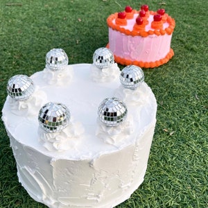 Custom Fake Cake/Disco Cake/70's Cake/9inch/Retro Cake/Kitsch Cake/Fake Food Prop/Coffee Table Art/ Frosting Cake/ Photoshoot/ Display Cake