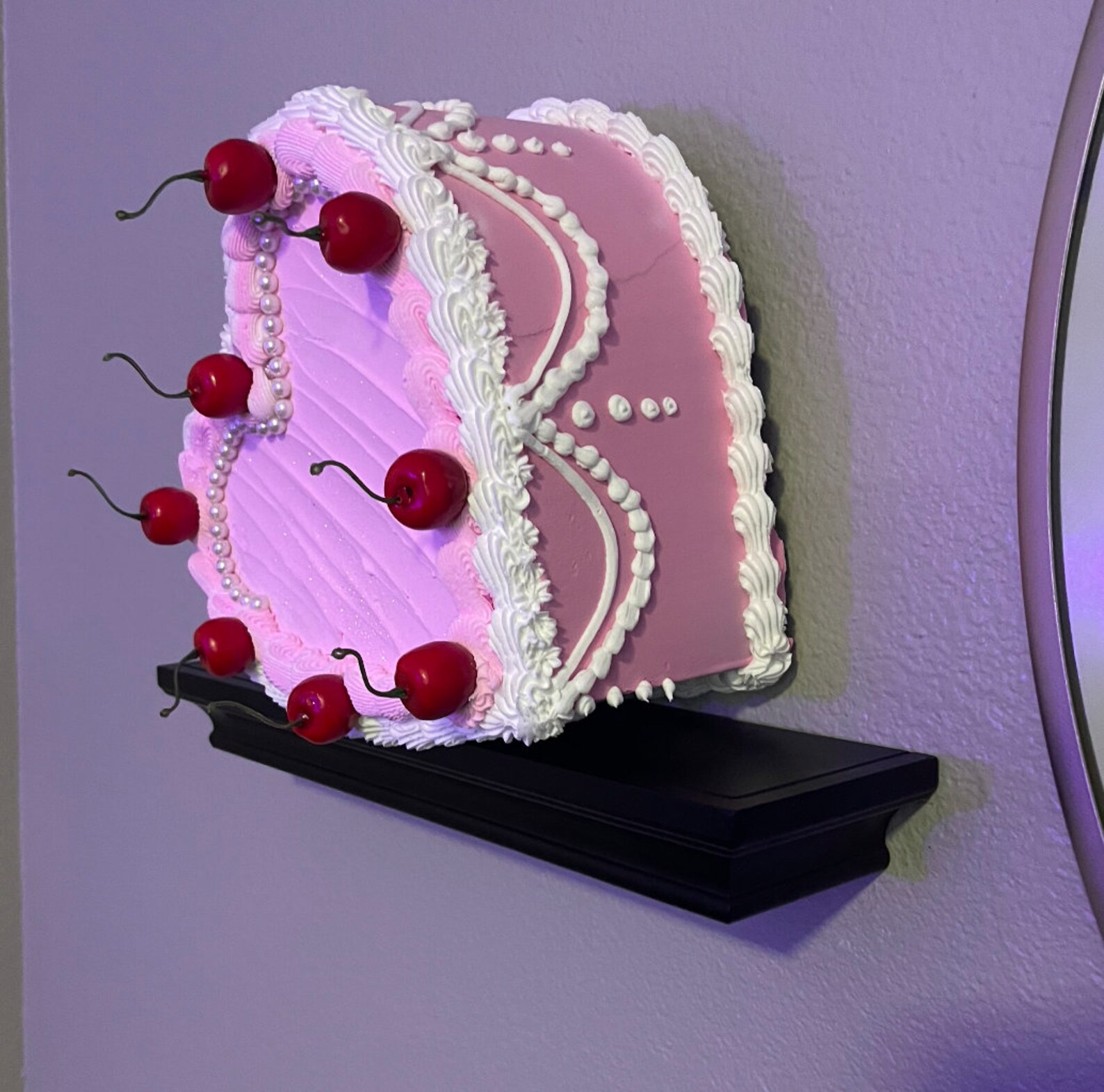 Pearled Heart Cake / 9 Inch Cake /Y2K / Heart Cake / Vintage | Etsy
