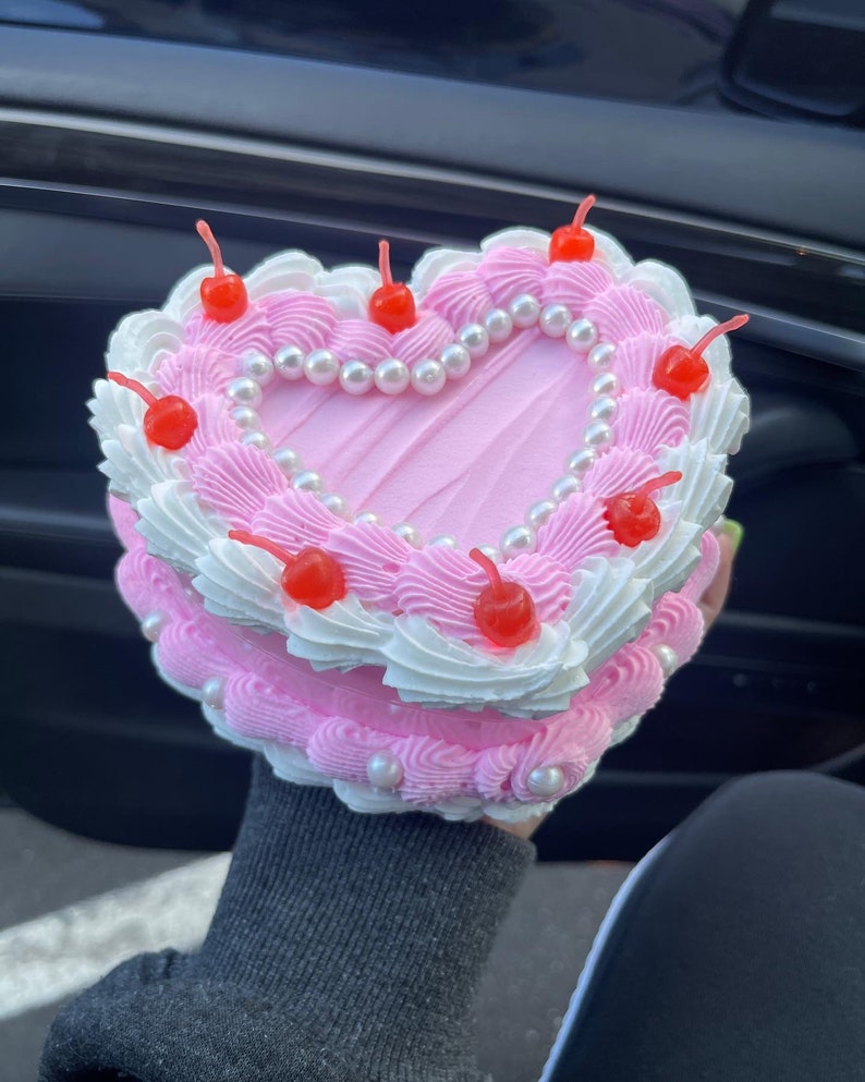Pink Frosting Cake Jewelry Box / Pink Jewelry Box /Y2K/ Heart Etsy