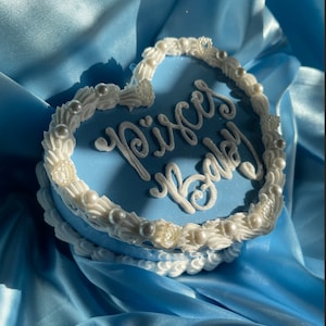 Blue Heart Cake Jewelry Box