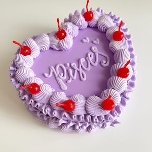 Lavender Heart Cake