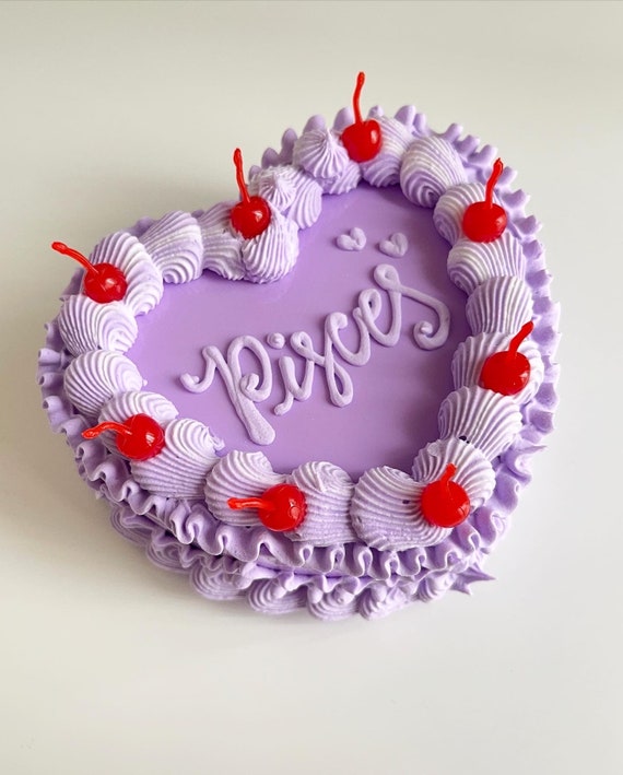 Lavender Heart Cake - Etsy