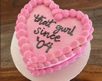 Pink Vintage Heart Cake / Fake Cake / That Gurl Cake