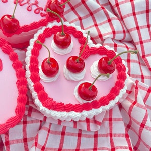 Cherry Heart Cake Jewelry Box: Y2K Accessory Storage