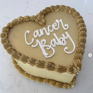 Gold Heart Cake / Novelty Cake / Vintage Cake / Fake Cake / Heart Fake Cake