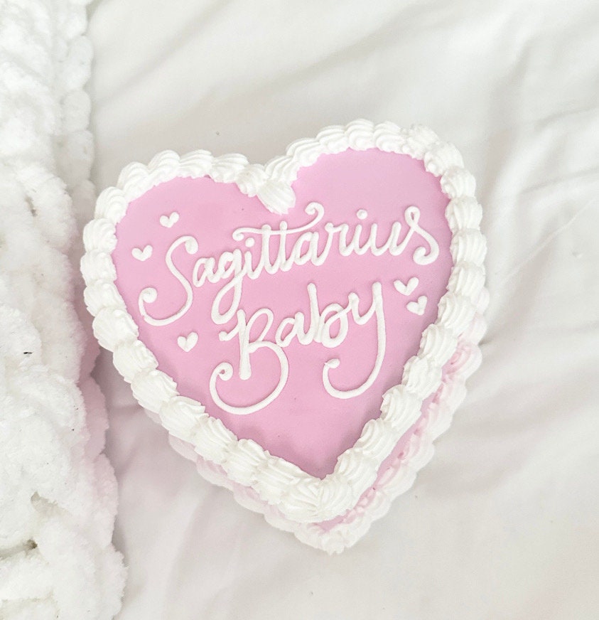 Custom Heart Fake Cake: Coffee Table Art, Photo Prop (7 Inch)
