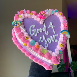 Y2K Heart Fake Cake: Custom Display Food Prop