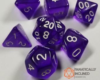 Purple Prismatic Orb Dice DND Dungeons and Dragons D20 Critical Role Polyhedral Pathfinder RPG Tabletop Gaming TTRPG Violet Magenta Grape