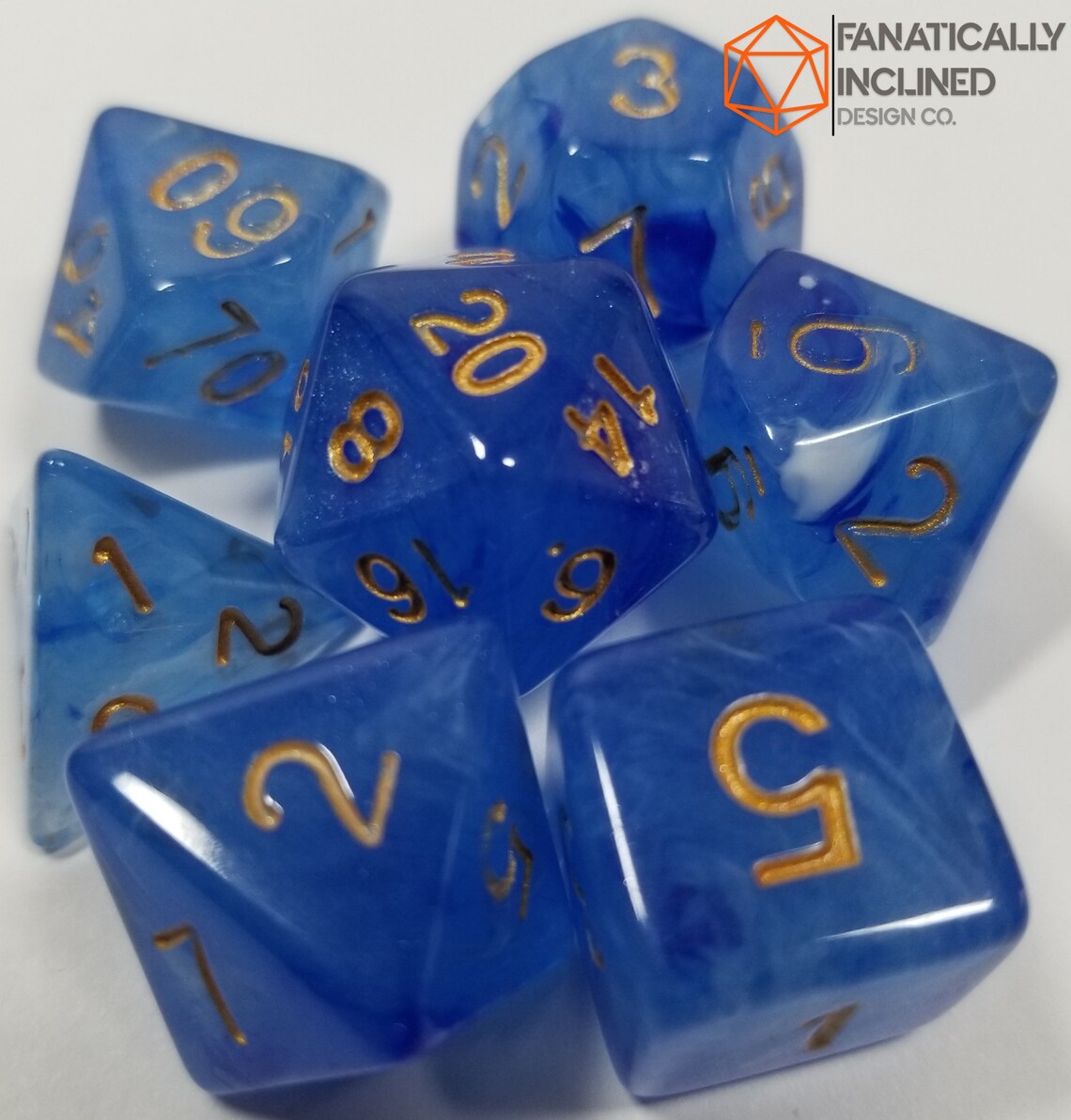Blue Gelatinous Cube Dice Set DND Dungeons and Dragons Etsy