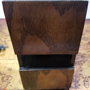 Oak Wood Dice Tower Dnd D20 Critical Role Handmade RPG Pathfinder D&D Table-top Gaming TTRPG Dice Roller Warhammer Brown Black Blue Brown