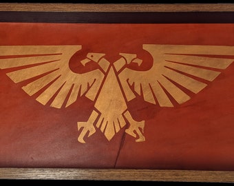 Custom 24" by 12" with Tall Sides Handmade Wood Oak Leather Dice Tray Dnd Warhammer 40K Critical Role Personalized DnD DM Gift Gamer Gift