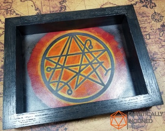 Necronomicon Drewno Skóra Dębowa Taca na Kostki EDC Valet DND Krytyczna Rola RPG Pathfinder D&D Gry planszowe TTRPG Starsi Bogowie Macki