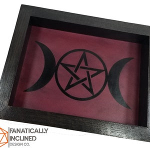 Red Elemental Pentacle Pagan Handmade Oak Wood Leather Dice EDC Valet Tray Dnd D20 D/&D Critical Role Pathfinder Witchcraft Free Shipping!