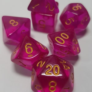 Fuschia Prismatisch Orb Dobbelstenen DND Dungeons and Dragons D20 Cruciale rol Polyhedral Pathfinder RPG Tabletop Gaming TTRPG Roze Paars afbeelding 3