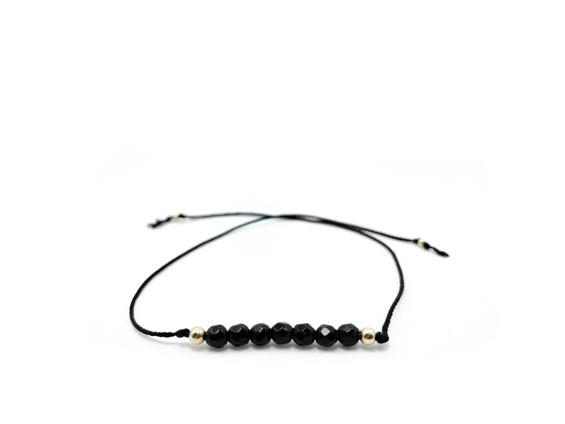 Friendship Bracelet Reiki Charged Protection Wish Bracelet Crystal healing Chakra Balancing Reiki Bracelet Minimalist Black Obsidian