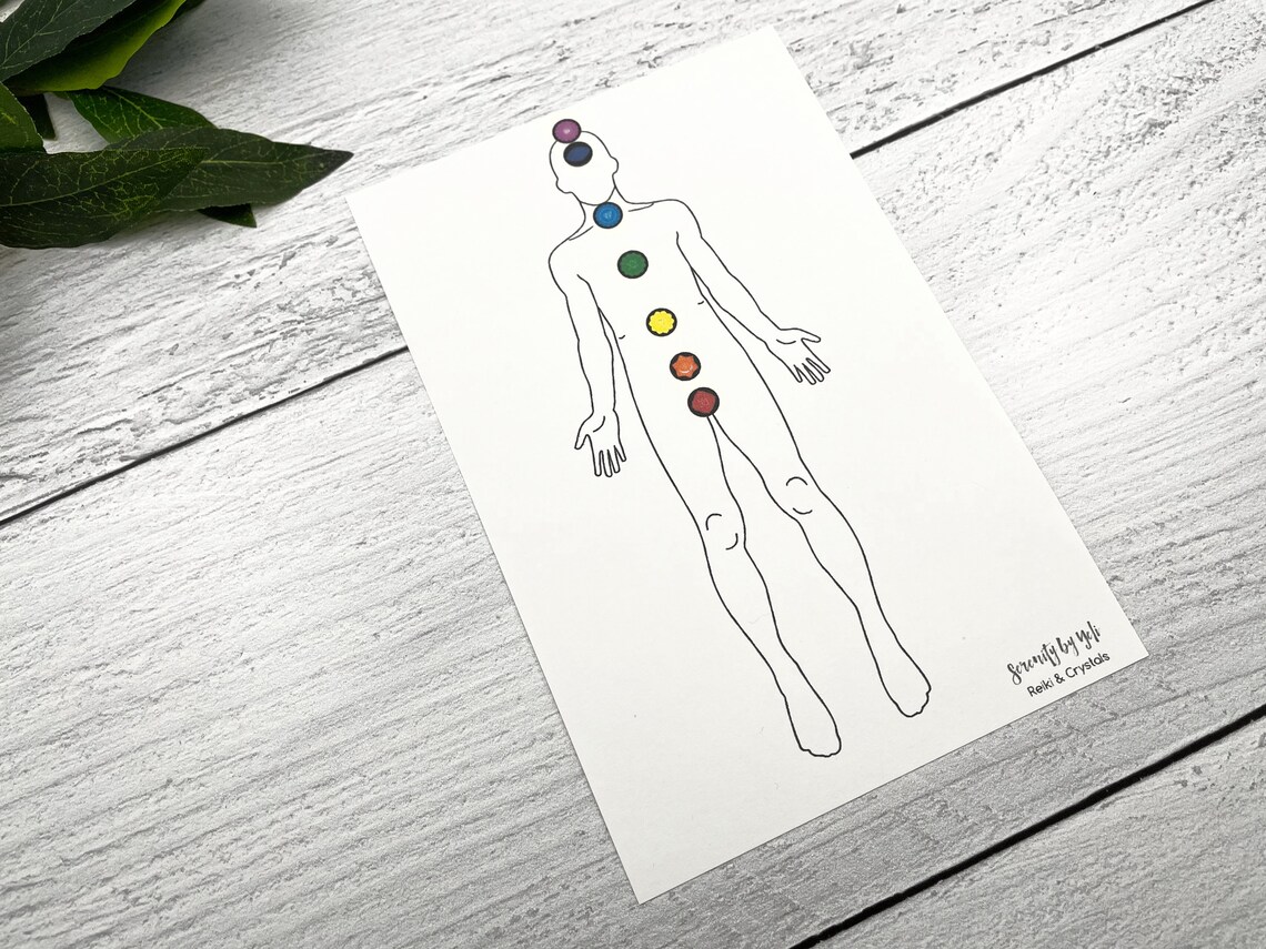 Distance Reiki Board Distance Healing Template Chakra Etsy