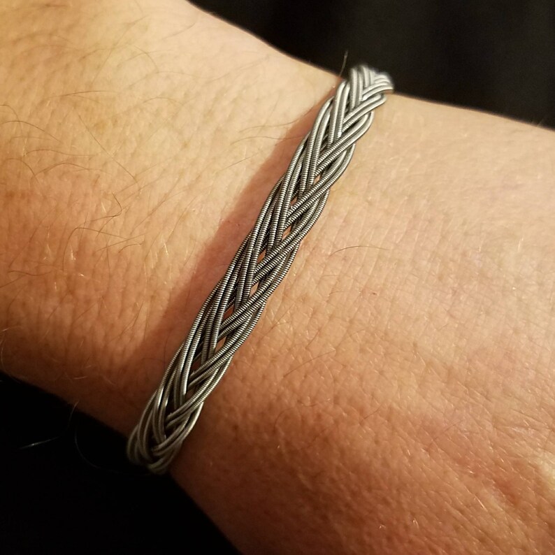 Guitar string bracelet mens or unisex bracelet double Etsy