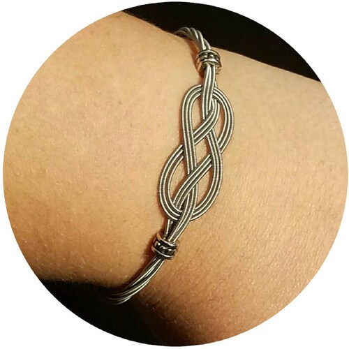Guitar String Bracelet Black String Bracelets Thin Spring Etsy