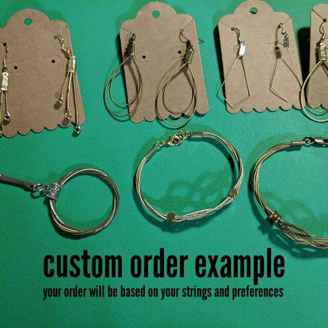 Custom Order Guitar String Jewelry Made From Your Strings Etsy