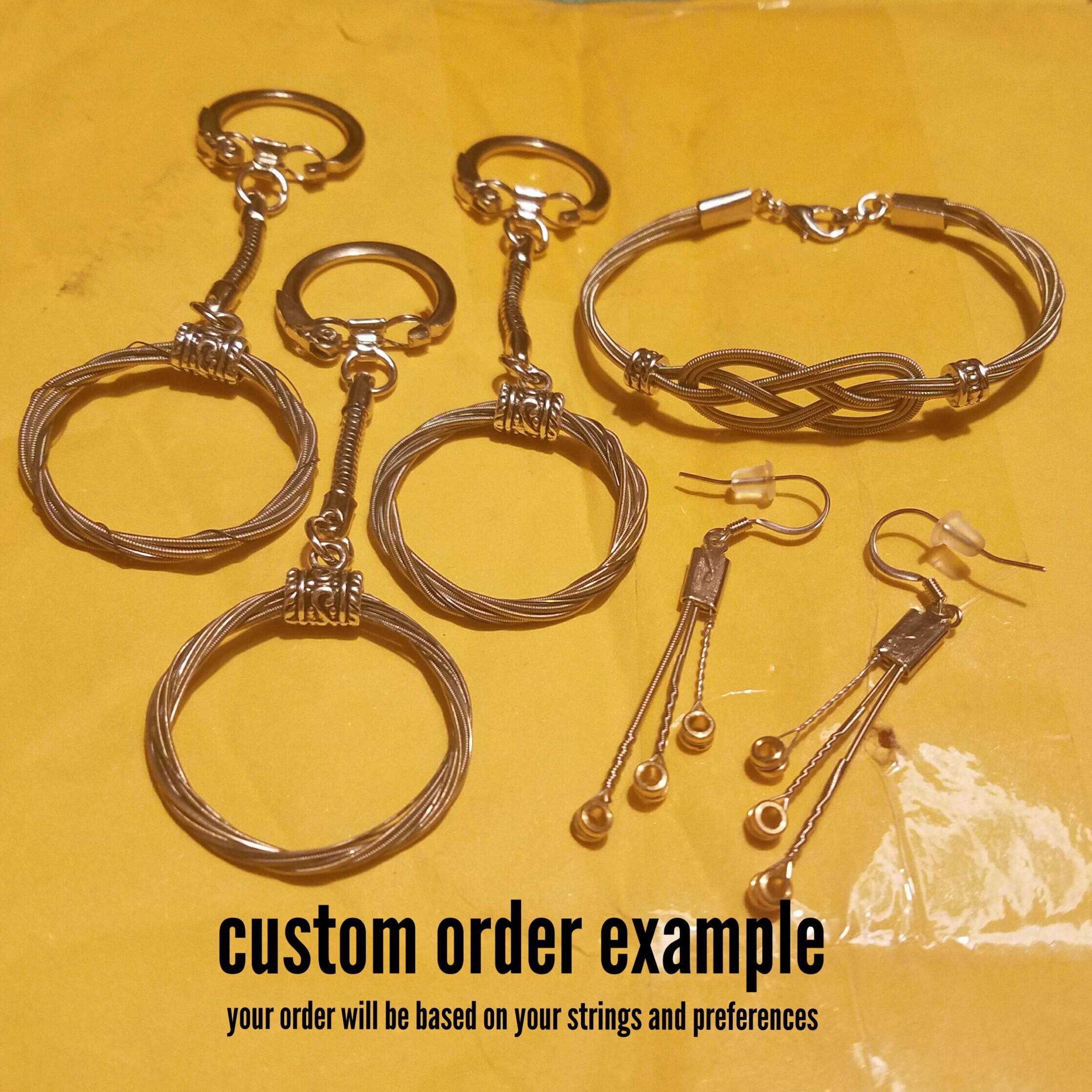 Custom Order Guitar String Jewelry Made From Your Strings Etsy