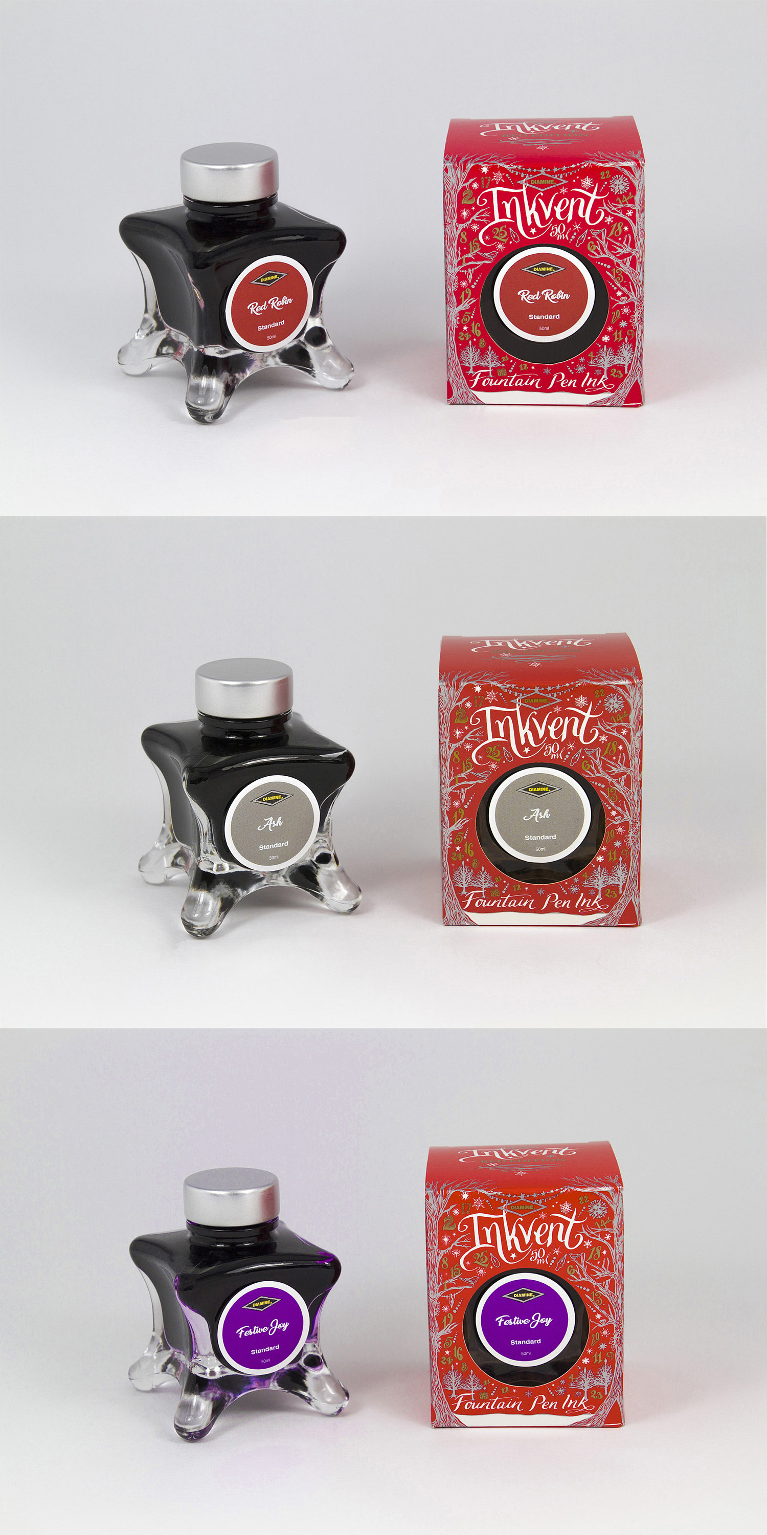 筆記具 DIAMIN INKVENT RED EDITIONS Diamine Inkvent 2021 Red Edition 50ml Fountain Pen Ink - Etsy