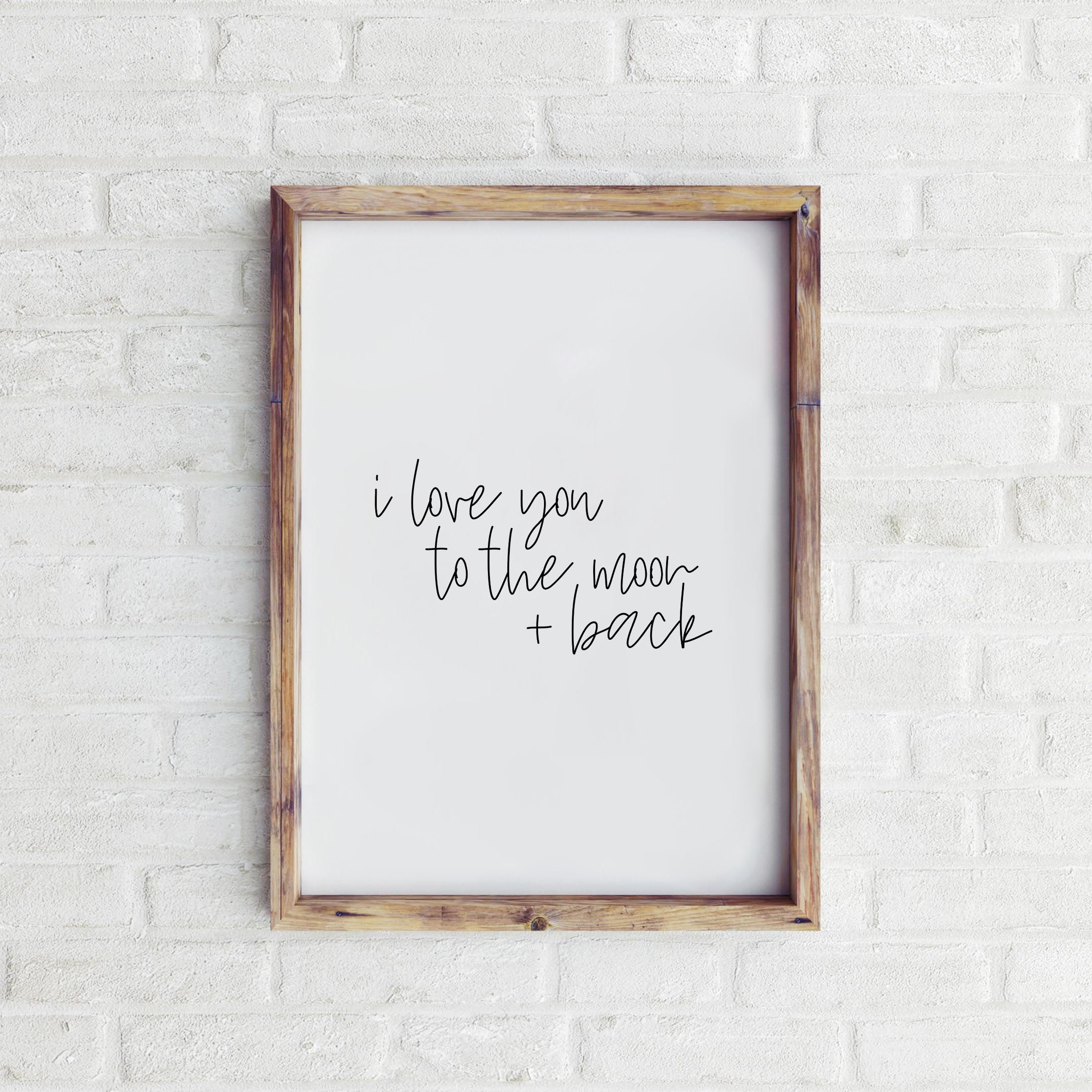 I Love You to the Moon and Back Digital Print 8x10 Digital - Etsy