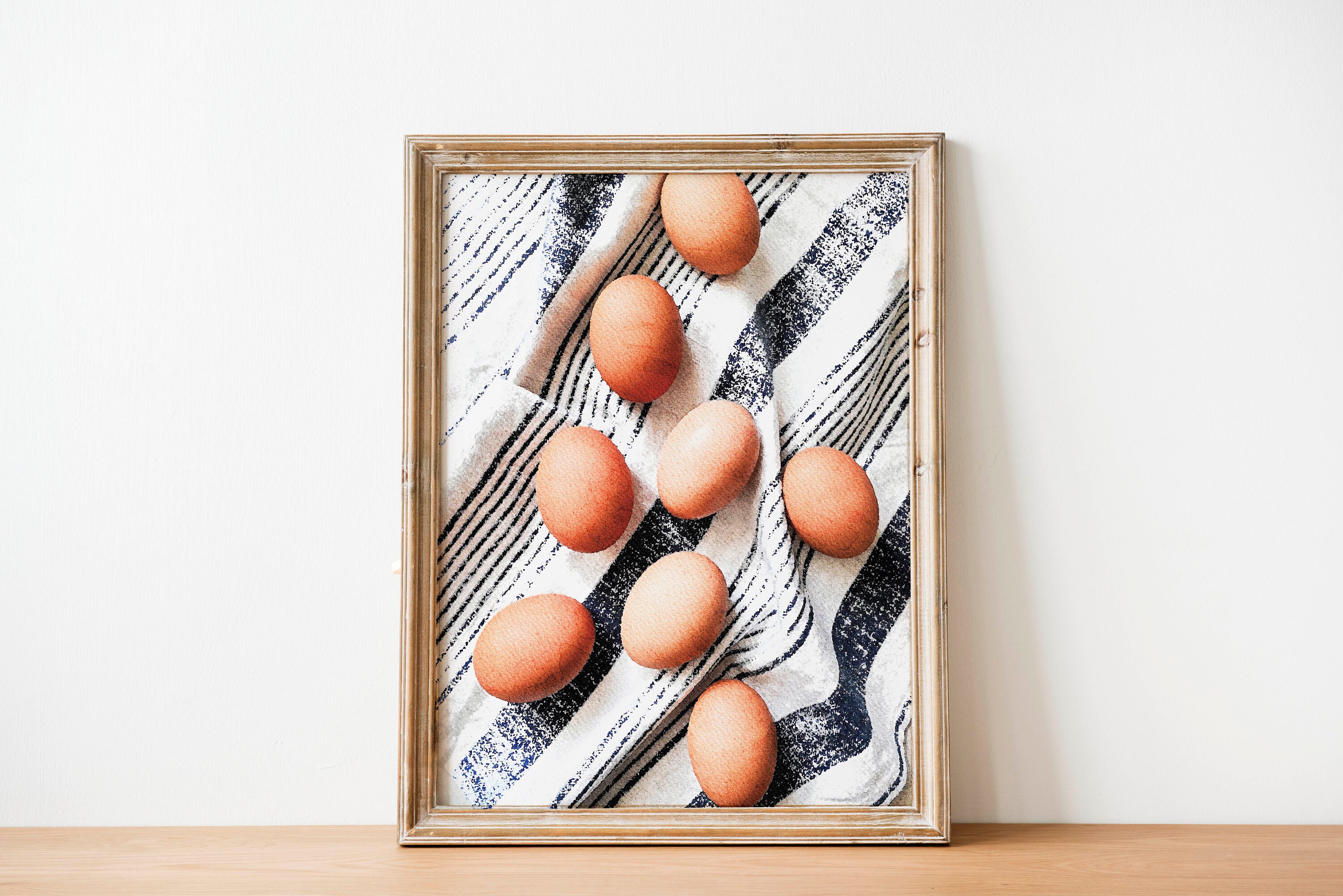 Egg Wall Art Kitchen Decor Easter Decoration Egg Print Etsy