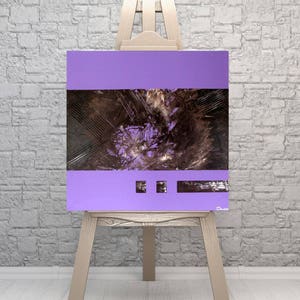 acrylmalerei bilder abstrakte Kunst unikat handgemalt wandbild gemälde leinwandbild acryl kunst abstrakte bilder abstrakt lila braun braunes