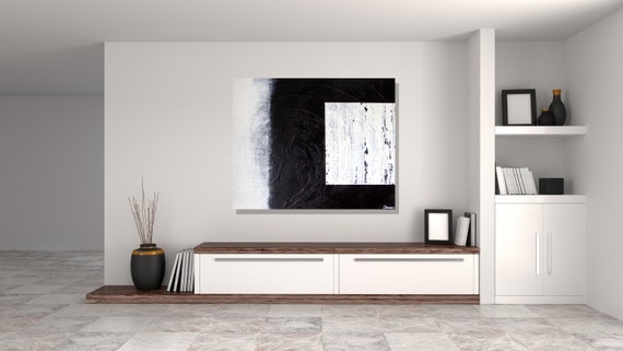Abstrakte Kunst Leinwand Gemalde Braun Weiss Acrylbilder Etsy