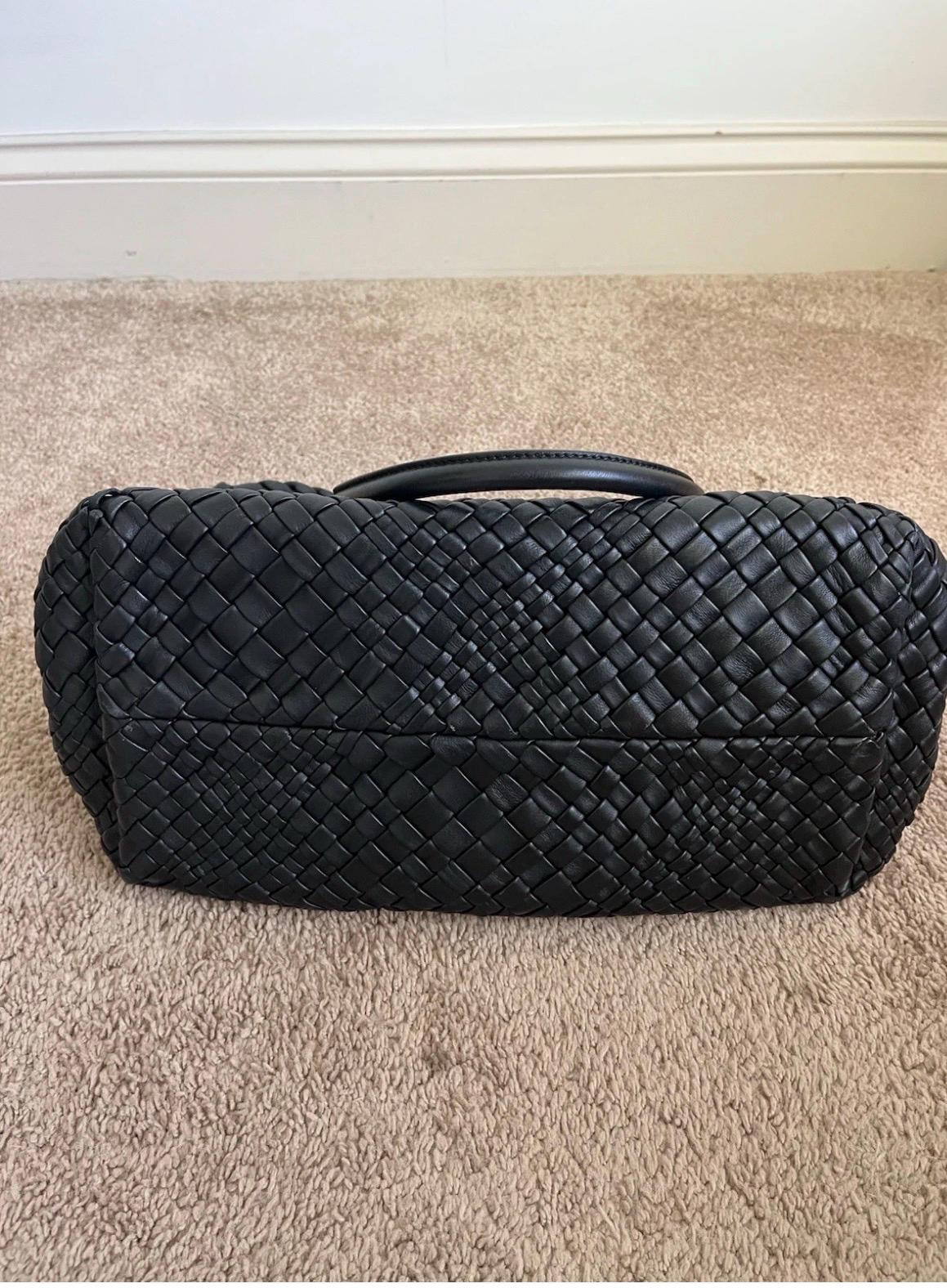 Authentic Falorni FALOR Firenze F1800-hand Woven Black Leather