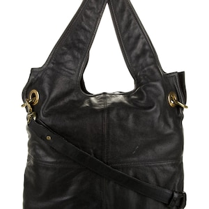 Authentic vintage Givenchy black Leather Hobo shoulder bag