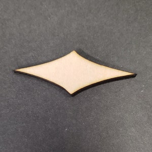 Wood Retro Diamond, 1/4&quot; Birch Cutout, Mid Century Modern, Cutout, MCM, Crafts, DIY Signs, Projects, Art Supplies, Multiple Sizes Available