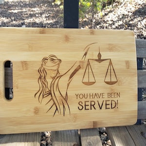 You Have Been Served! Lawyer, Law Student, Paralegal, Attorney Gift, Laser Engraved, Option to Personalize this Board-Included in Price! image 1