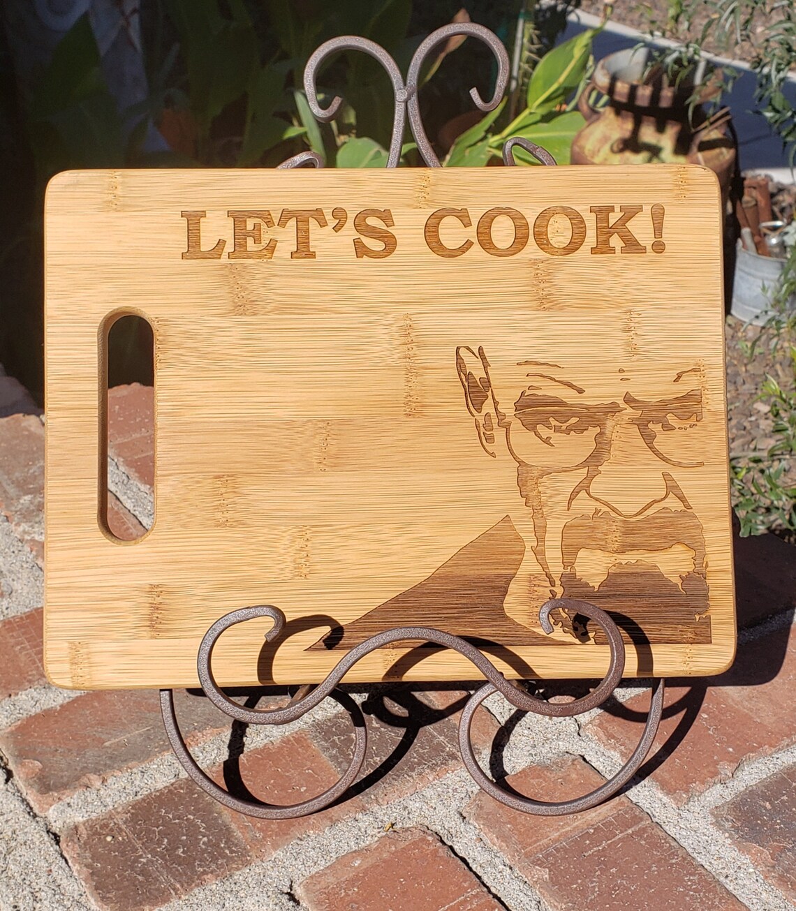 Let's Cook, Breaking Bad Cutting Board With Walter White, Laser ...