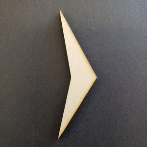 Slim Pointed Boomerang 1/4" Birch Cutout, Mid Century Modern, Cutout, Retro, MCM, Crafts, DIY Signs, Art Supplies, Multiple Sizes Avail.