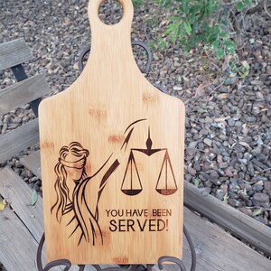 You Have Been Served! Lawyer, Law Student, Paralegal, Attorney Gift, Laser Engraved, Option to Personalize this Board-Included in Price! image 3
