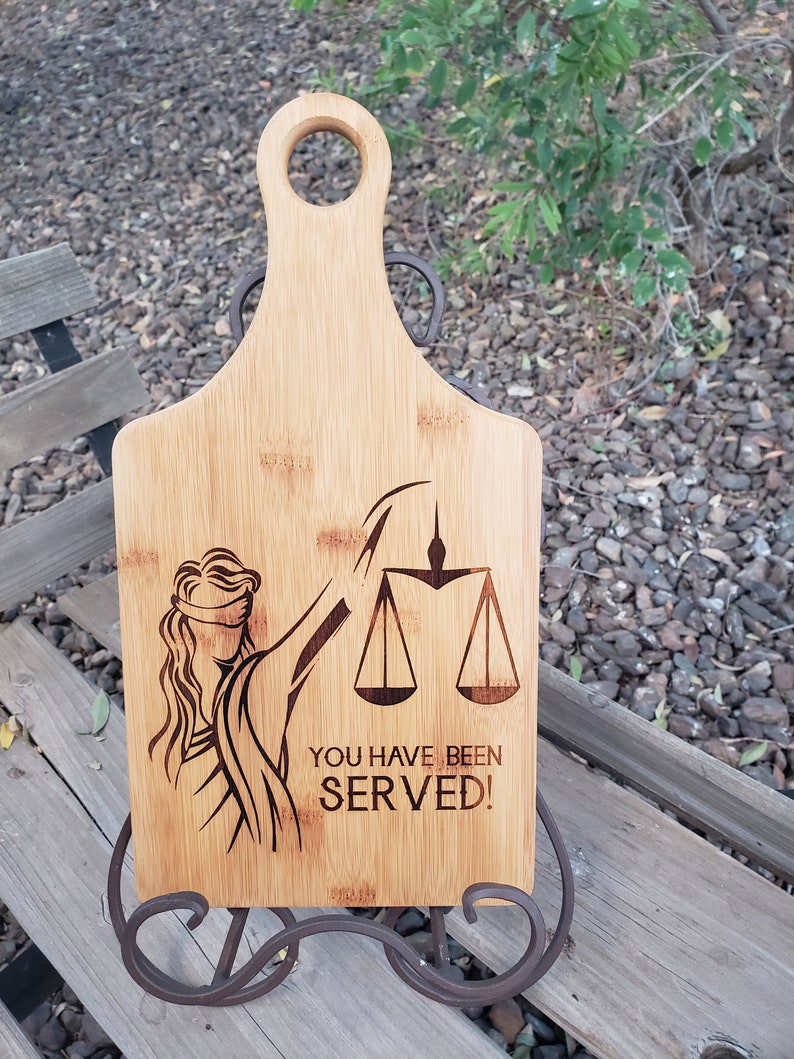 You Have Been Served! Lawyer, Law Student, Paralegal, Attorney Gift, Laser Engraved, Option to Personalize this Board-Included in Price! image 3