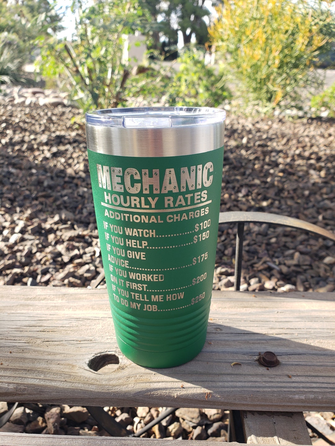 Mechanic Hourly Rate Additional Charges, Laser Engraved, Option to