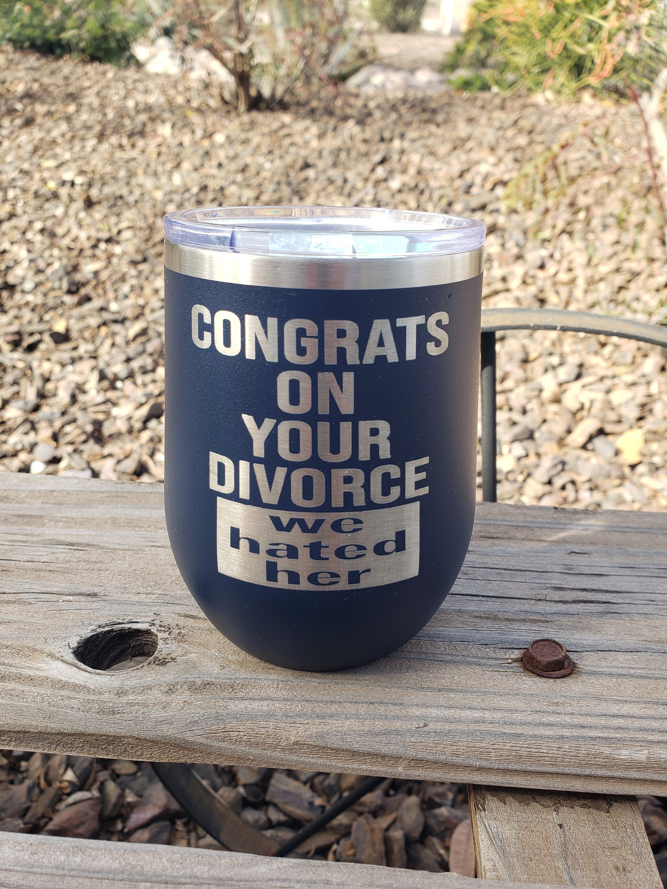 Funny Divorce Coffee Mug – 'Congrats On Your Divorce' 11oz Ceramic Cup (White)