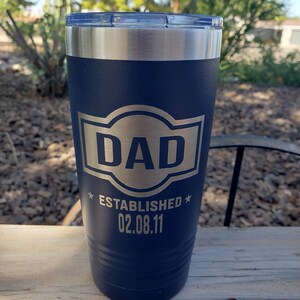 Dad, Dates Provided By You! Kid&#39;s Birthdays, Special Dates To Remember, Engraved, Option to Add Name, 18 Colors & 8 Sizes
