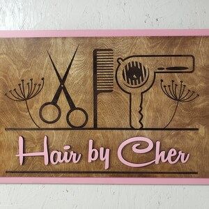 23 "X 13,5" gelaagde berken gepersonaliseerde kapper teken, kerstcadeau, salon, kapper, gepersonaliseerd
