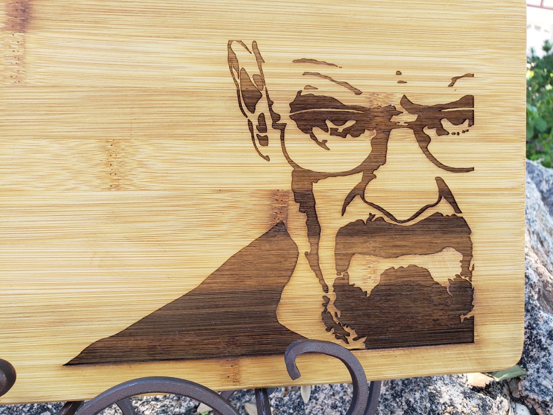 Let's Cook, Breaking Bad Cutting Board With Walter White, Laser ...