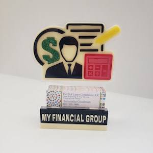 CPA, Contador, Preparador de Impuestos, Contador, Contabilidad, Financiamiento, Titular de la Tarjeta de Visita, Regalo único en su tipo, Acrílico, Opción para agregar nombre