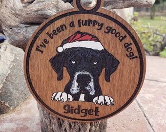 I've Been A Furry Good Dog, Great Dane, Funny, Gift Engraved, Hand Painted Embellishments, Option to Personalize - Read Listing Details!