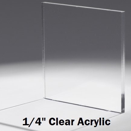 Laser Cut 1/4" Clear Or Frosted Acrylic Squares, Rectangle, Trapezoid, Tapered, Made to Order, Special Order, Cut to Size