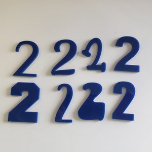 1/8&quot; Acrylic Numbers, Cutouts, Mailbox, Address, Table Numbers, DIY Signs, Projects, Art Supplies, Multiple Sizes and Colors Available