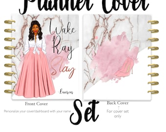 Wake Planner Dashboard, Personal Planner Inserts agendas, African American Fashion Cover for your Disc Bound Planners, PW, MM, B6