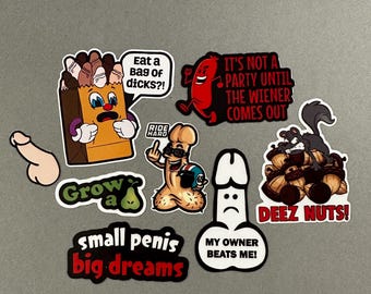 Paquete de pegatinas de pene