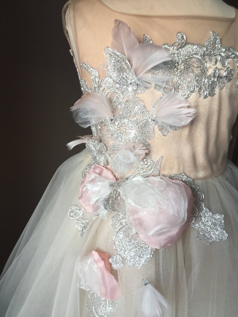 PARIS Champagne Tulle Flower Girl Dress Vintage Dress Wedding | Etsy