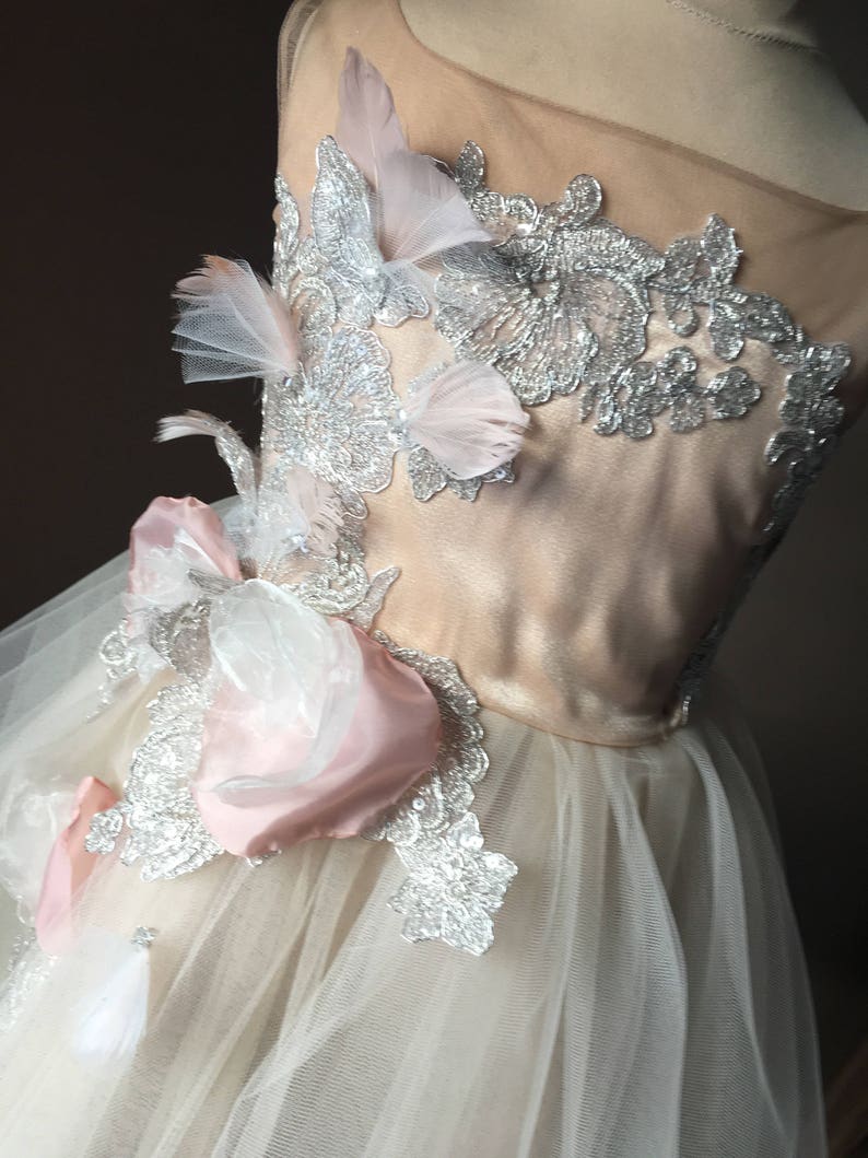 PARIS Champagne Tulle Flower Girl Dress Vintage Dress Wedding | Etsy